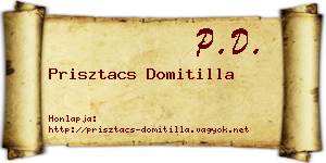 Prisztacs Domitilla névjegykártya